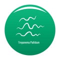 Treponema Pallidum icon vector green