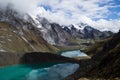 Tres lagos in the Cordillera Huayhuash Royalty Free Stock Photo