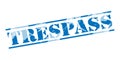 Trespass blue stamp