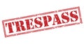 Trespass red stamp