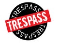 Trespass stamp on white