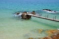 Trestle on beach Royalty Free Stock Photo