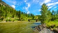 Trestle Bridge over the Nicola River as it flows along Highway 8 Royalty Free Stock Photo