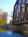 Trestle train bridge over Salmon Creek on Cayuga Lake