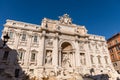 Trevi Fountain with blue sky, Rome - Italy Royalty Free Stock Photo