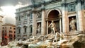 Trevi Fountain (Fontana di Trevi), Most Famous Fountain of Rome, Italy.