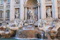 Panorama of Trevi fountain in Rome Italy