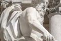 Trevi Fountain, detail, statue of the God Ocean. Rome Italy Royalty Free Stock Photo