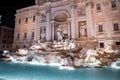 Trevi Fountain or Fontana di Trevi at night, Rome, Italy Royalty Free Stock Photo