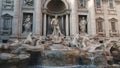 Trevi Fountain or Fontana di Trevi in Rome, Italy. Famous Italian baroque architecture and landmark Royalty Free Stock Photo