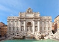 Trevi Fountain Fontana di Trevi. Front view of fountain in the Trevi district in Rome, Italy. Royalty Free Stock Photo