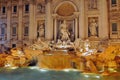 Trevi Fountain Fontana di Trevi at night, Rome Historic Centre, Italy Royalty Free Stock Photo