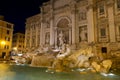 Trevi Fountain (Fontana di Trevi) at night in Rome Royalty Free Stock Photo