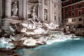Trevi Fountain or Fontana di Trevi at night, Rome, Italy Royalty Free Stock Photo