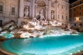 Trevi Fountain or Fontana di Trevi at night, Rome, Italy Royalty Free Stock Photo