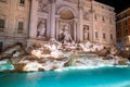 Trevi Fountain or Fontana di Trevi at night, Rome, Italy Royalty Free Stock Photo