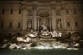 The Trevi Fountain, Fontana di Trevi, by night, Rome, Italy Royalty Free Stock Photo