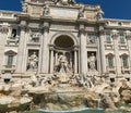 Trevi Fountain after full restoration - Fontana di trevi in Rome, Italy