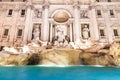 Trevi Fountain, Italian: Fontana di Trevi, illuminated by night in Rome, Italy. Royalty Free Stock Photo