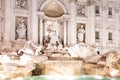 Trevi Fountain, Italian: Fontana di Trevi, illuminated by night in Rome, Italy. Royalty Free Stock Photo