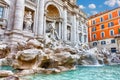 The Trevi Fountain and its beautiful statues, Rome