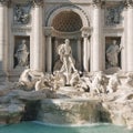 The Trevi fountain, most beautiful fountian in the world, Rome, Italy Royalty Free Stock Photo