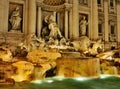 Trevi Fountain by Night Royalty Free Stock Photo