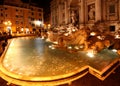 The Trevi fountain at night Royalty Free Stock Photo
