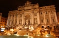 The Trevi fountain at night Royalty Free Stock Photo