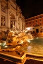The Trevi fountain at night Royalty Free Stock Photo