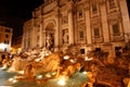 The Trevi fountain at night Royalty Free Stock Photo