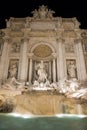 Trevi fountain night scene Royalty Free Stock Photo