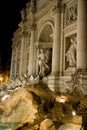 Trevi fountain night scene Royalty Free Stock Photo