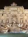 The Trevi Fountain night view, Rome, Italy Royalty Free Stock Photo