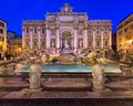 Trevi Fountain and Piazza di Trevi in the Morning, Rome, Italy Royalty Free Stock Photo