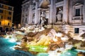 Trevi fountain Roma view night