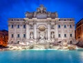 Trevi fountain at sunrise, Rome, Italy. Rome baroque architecture and landmark