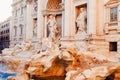 Trevi Fountain sunset baroque architecture and landmark Rome Italy