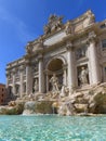 The âFontana di Treviâ(Trevi Fountain) is perhaps the most famous fountain in the world in Rome, Italy.