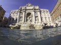 Trevi is most famous fountain of Rome. Architecture and landmark of Rome, Postcard of Rome. Trevi Fountain in Rome - Italy Royalty Free Stock Photo