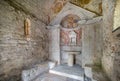 ancient apse of an early christian church itemple n italy on clitunno river