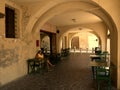 Treviso italy/24th June 2012/ A female tourists sits waiting for