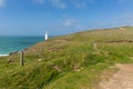 Trevose Head North Cornwall coast between Newquay and Padstow English maritime building