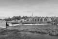 Trews weir on the river Exe Royalty Free Stock Photo