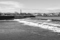 Trews weir on the river Exe Royalty Free Stock Photo