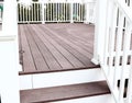 Trex deck floor with steps