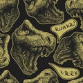 Trex. Vector seamless background. Eps8 Royalty Free Stock Photo