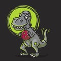 Trex Zombie Cartoon logo