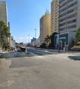 Treze de Maio street in Sao Paulo, Bela Vista district. Streets of Bixiga district.