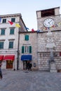 Trg od Oruzja, Arms Square is the main square in Kotor, Montenegro